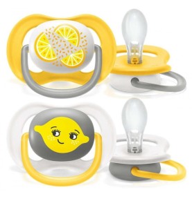 AVENT 2 SUCCHIETTI ULTRA AIR HAPPY 6-18 MESI NEUTRO LIMONI