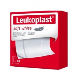 LEUKOPLAST SOFT WHITE CEROTTO STRISCIA 8x10CM 10PZ