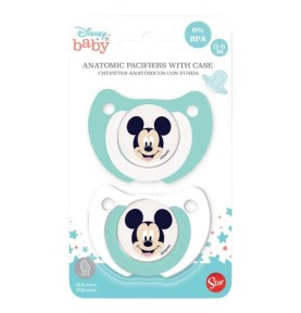 DISNEY BABY SET 2PZ SUCCHIETTI SILIC.0-6M MICKEY ART.13069