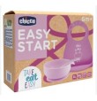 CHICCO SET PAPPA SILICONE 6M+ ROSA