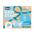 CHICCO SET PAPPA SILICONE 6M+ AZZURRO