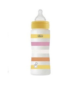 CHICCO BIBERON BENESSERE BIMBA 330ML FL.VELOCE SILICONE