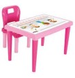 PILSAN TAVOLO DA STUDIO ROSA CON SEDIA