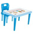 PILSAN TAVOLO DA STUDIO BLU CON SEDIA