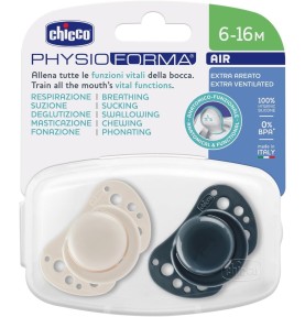 CHICCO SUCCHIETTO AIR BLU SILICONE 6-16M 2PZ