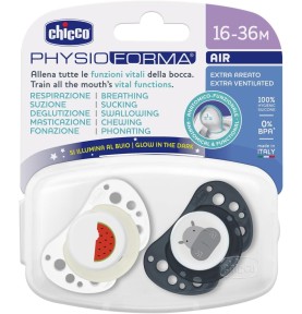CHICCO SUCCHIETTO AIR BLU LUMI SILICONE 16-36M 2PZ