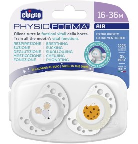 CHICCO SUCCHIETTO AIR GRIGIO LUMI SILICONE 16-36M 2PZ