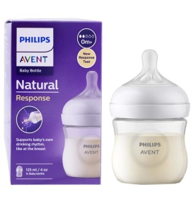 AVENT BIBERON NATURAL 3.0 PLASTICA TRASPARENTE 125ML 0M+ 2G