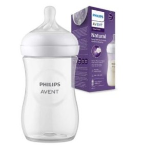 AVENT BIBERON NATURAL 3.0 PLASTICA TRASPARENTE 260ML 1M+ 3G