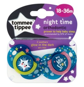 TOMMEE TIPPEE SUCCHIETTI NIGHT TIME ORTODONTIC 18-36M 2PZ