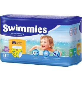 SWIMMIES M 12KG+ 11PZ PANNOLINO x PISCINA