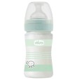 CHICCO BIBERON WB VETRO GREEN 150ML SILICONE FL.LENTO