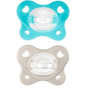 CHICCO GOMMOTTO PHYSIO DUAL SOFT BLU 6-16M 2PZ