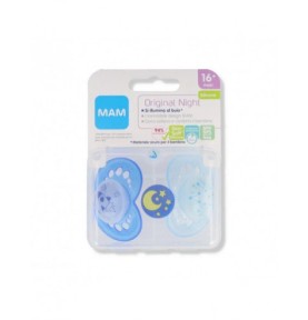 MAM 2 SUCCHIETTI ORIGINAL NIGHT 16M+ SILICONE MASCHIO