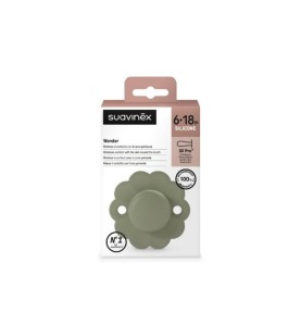 SUAVINEX WONDER SUCCHIETTO SILICONE 6/18 MESI VERDE SALVIA