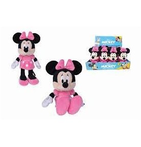 DISNEY MINNIE ABITO FUCSIA PELUCHE 20 CM