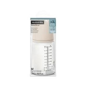 SUAVINEX BIBERON 0.0 SILICONE FLUSSO MEDIO LIGHT 270ML NUDE