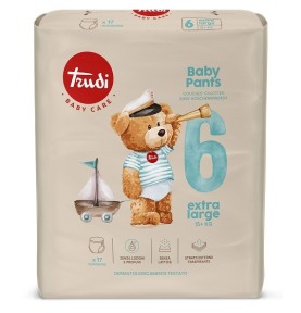 TRUDI PANTS NEW TG.6 EXTRA LARGE 15+KG 17PZ MUTANDINA