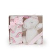 CANGAROO COPERTA CON PELUCHE UNICORNO ARCOBALENO
