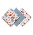 SET DI MUSSOLE BABYONO BLU 3 PZ70X70CM ART.348/07
