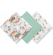 SET DI MUSSOLE BABYONO VERDE 70x70CM ART.348/12