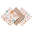 SET DI MUSSOLE BABYONO BEIGE 3PZ 70x70CM ART.348/08