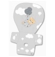 CORA COPRISEGGIOLONE PVC UNIVERSALE GRIGIO ORSETTO NUVOLE