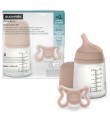 SUAVINEX SET BIBERON 180ML+SUCCHIETTO S 2M ZERO.ZERO MEDIUM