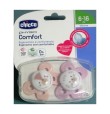 CHICCO SUCCHIETTO COMFORT GIRL SILICONE 6-16M 2PZ