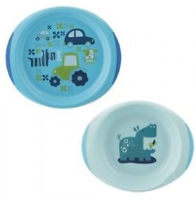 CHICCO PIATTO FONDO/PIANO 12M+ AZZURRO/VERDE